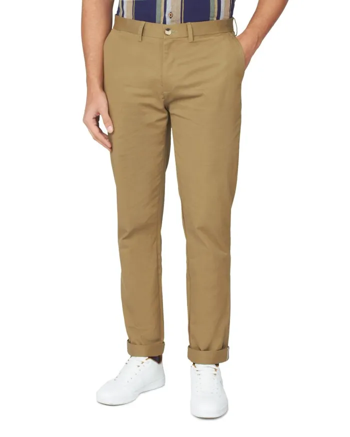 Men Ben Sherman Pants and Chinos Signature Slim Stretch Chino Pant 8211 Olive