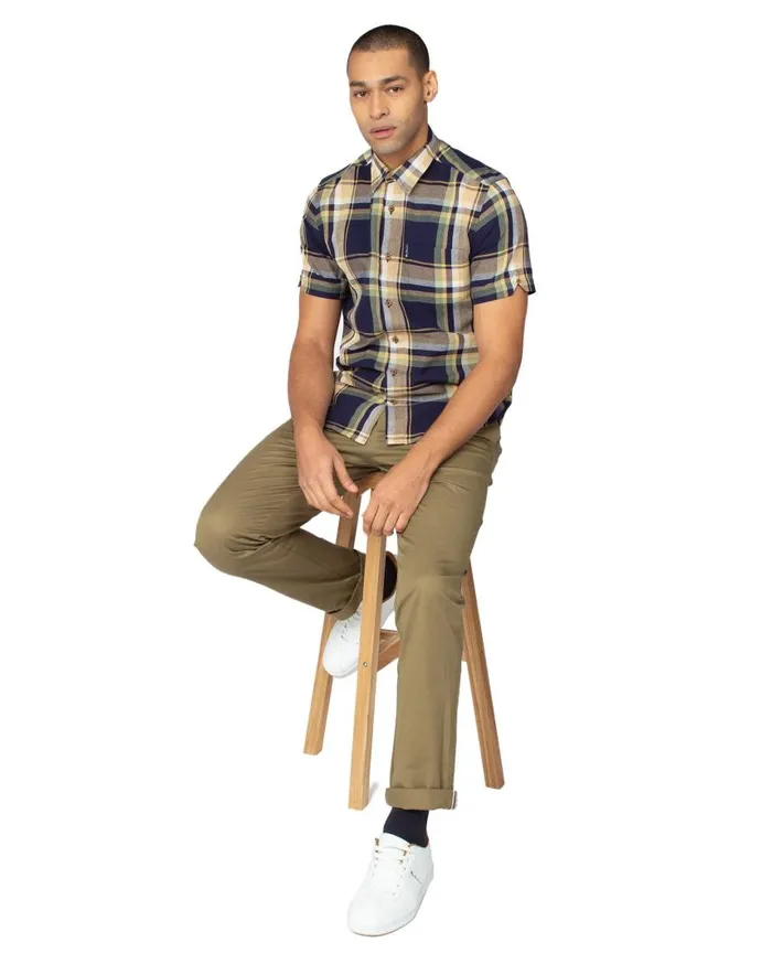 Men Ben Sherman Pants and Chinos Signature Slim Stretch Chino Pant 8211 Olive