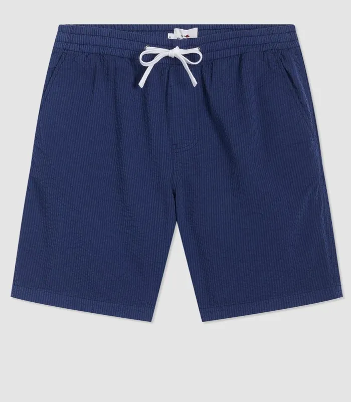 Men Ben Sherman Shorts Seersucker Slim Fit Bengal Stripe Short 8211 Navy