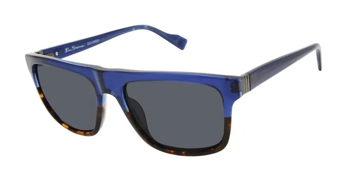 Men Ben Sherman Sunglasses Kings Polarized Retro Square Eco Sunglasses 8211 Blue Tortoise
