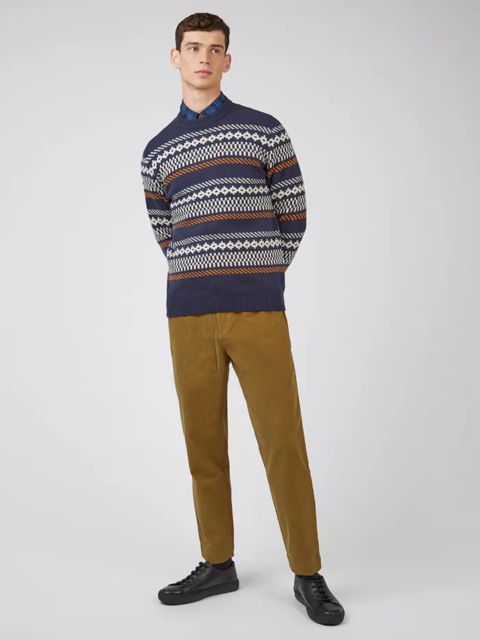 Men Ben Sherman Sweaters and Knits B By Fair Isle Chunky Knit Sweater