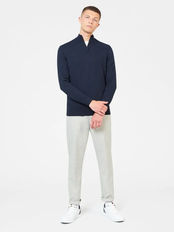 Men Ben Sherman Sweaters and Knits Merino Knit HalfZip Sweater 8211 Dark Navy Men Ben Sherman Sweaters and Knits Merino Knit HalfZip Sweater 8211 Dark Navy
