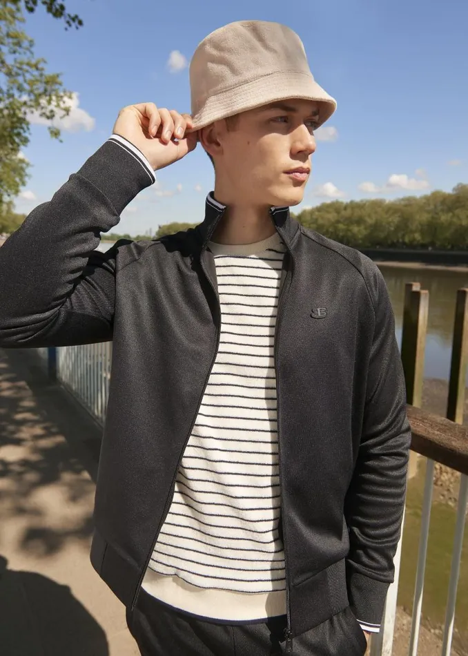 Men Ben Sherman Sweatshirts and Hoodies B By ZipThrough Tricot Track Jacket