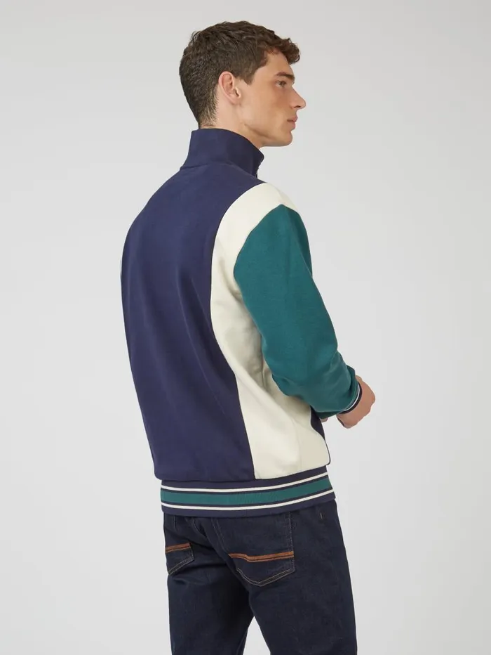 Men Ben Sherman Sweatshirts and Hoodies Colorblock HalfZip Sport Sweatshirt