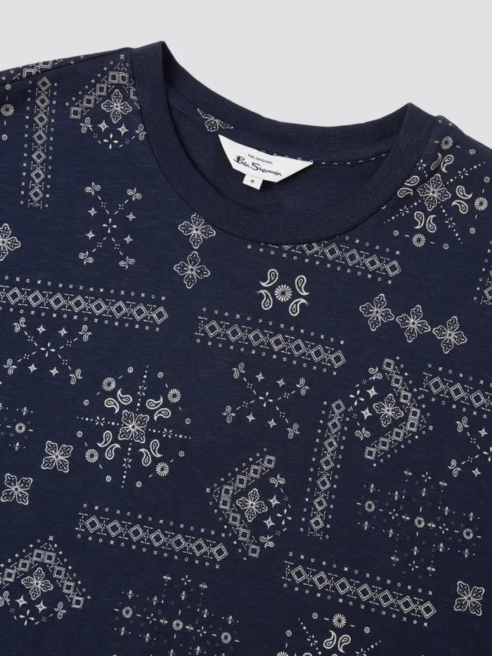 Men Ben Sherman TShirts and Graphic Tees Geo Print Graphic Tee 8211 Navy Men Ben Sherman TShirts and Graphic Tees Geo Print Graphic Tee 8211 Navy