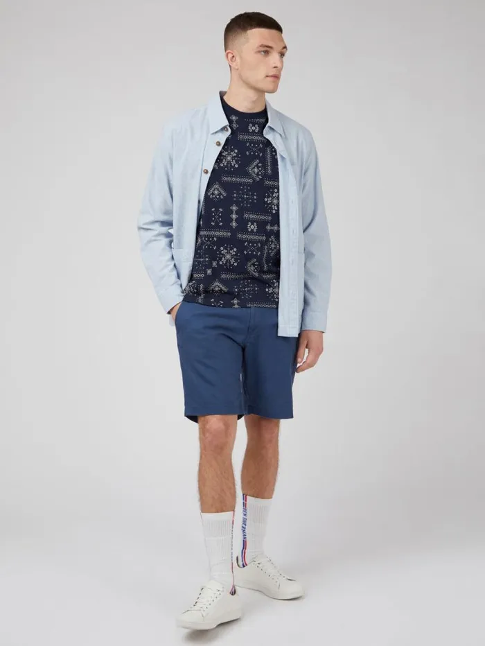 Men Ben Sherman TShirts and Graphic Tees Geo Print Graphic Tee 8211 Navy Men Ben Sherman TShirts and Graphic Tees Geo Print Graphic Tee 8211 Navy