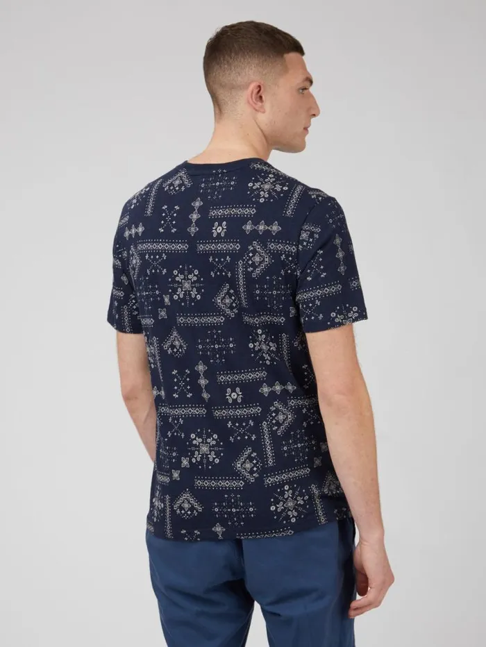 Men Ben Sherman TShirts and Graphic Tees Geo Print Graphic Tee 8211 Navy Men Ben Sherman TShirts and Graphic Tees Geo Print Graphic Tee 8211 Navy
