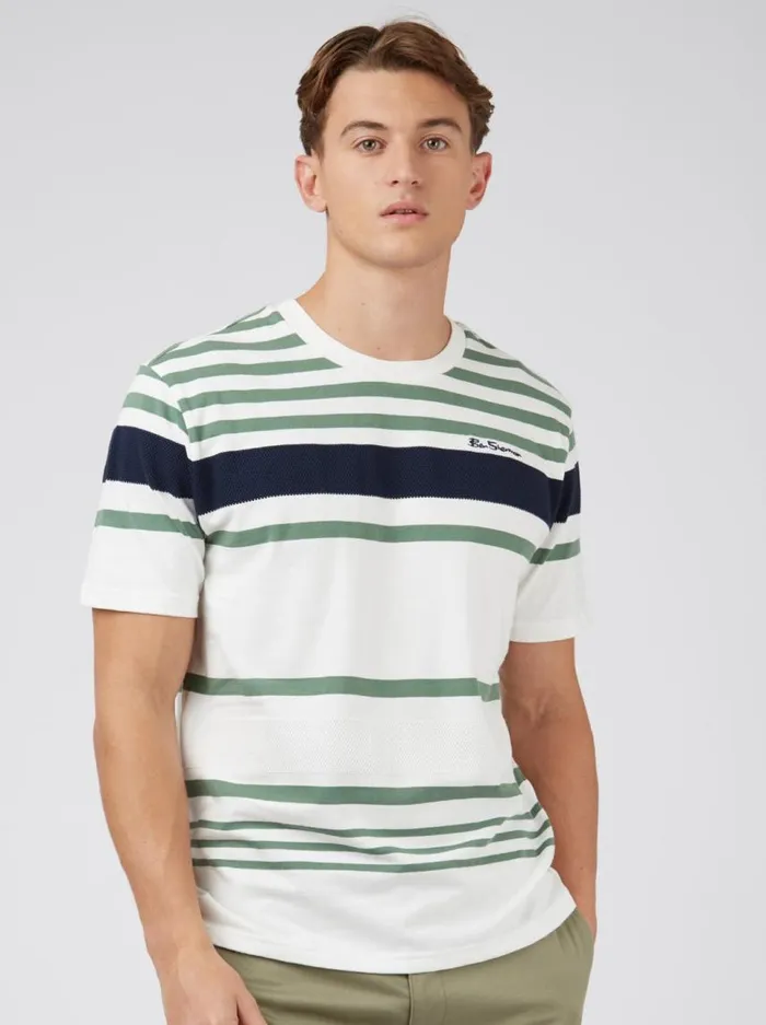 Men Ben Sherman TShirts and Graphic Tees Signature Jersey Stripe Tee 8211 White Men Ben Sherman TShirts and Graphic Tees Signature Jersey Stripe Tee 8211 White