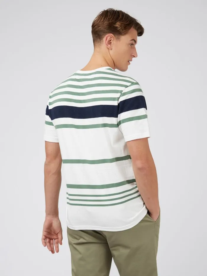 Men Ben Sherman TShirts and Graphic Tees Signature Jersey Stripe Tee 8211 White Men Ben Sherman TShirts and Graphic Tees Signature Jersey Stripe Tee 8211 White
