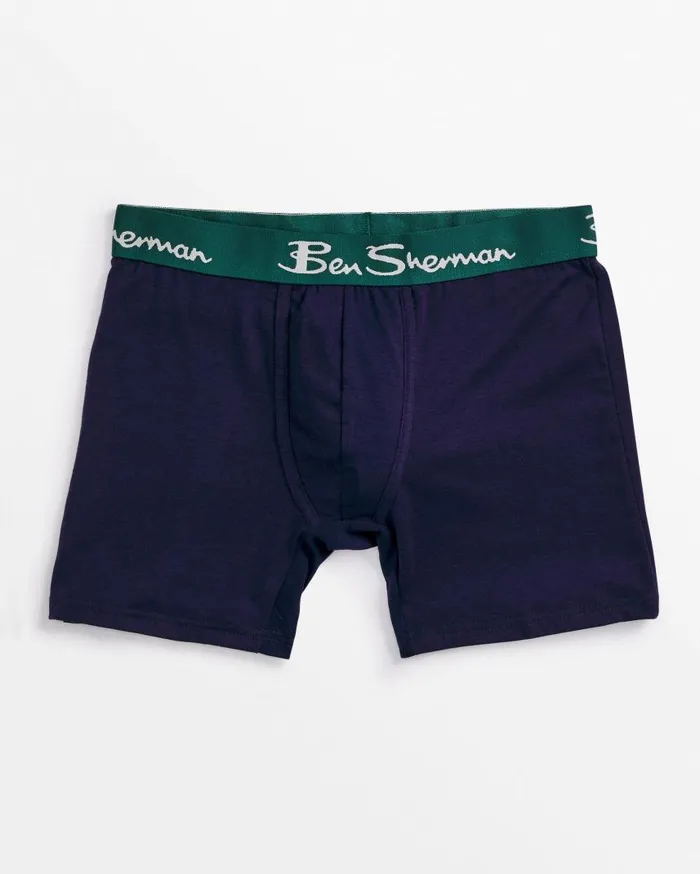 Men Ben Sherman Underwear 5Pack NoFly Cotton Stretch Boxer Briefs 8211 Green Multi