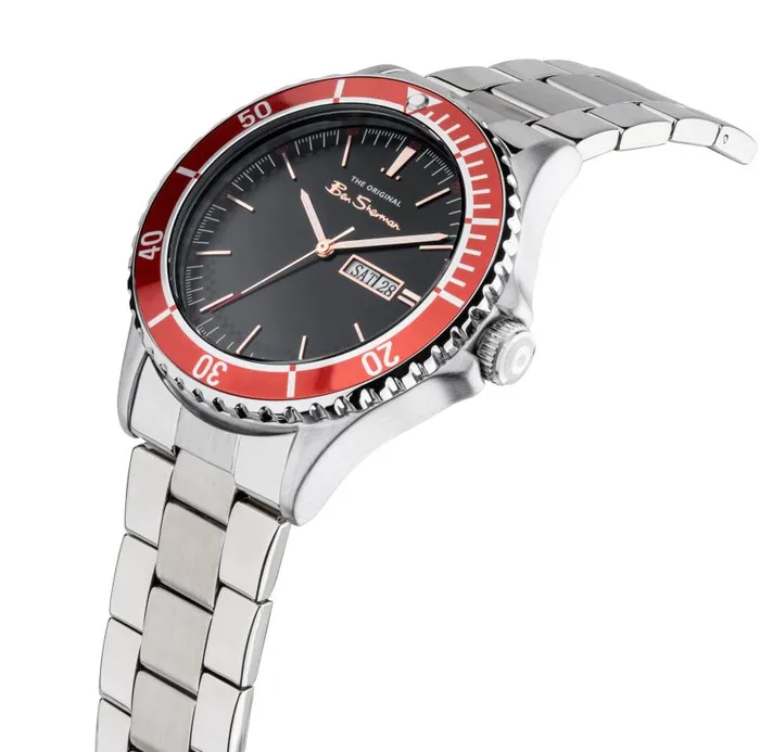 Men Ben Sherman Watches Stainless Steel Strap Watch 44mm 8211 SilverBlackSilver Men Ben Sherman Watches Stainless Steel Strap Watch 44mm 8211 SilverBlackSilver