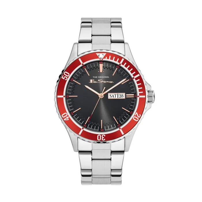Men Ben Sherman Watches Stainless Steel Strap Watch 44mm 8211 SilverBlackSilver Men Ben Sherman Watches Stainless Steel Strap Watch 44mm 8211 SilverBlackSilver