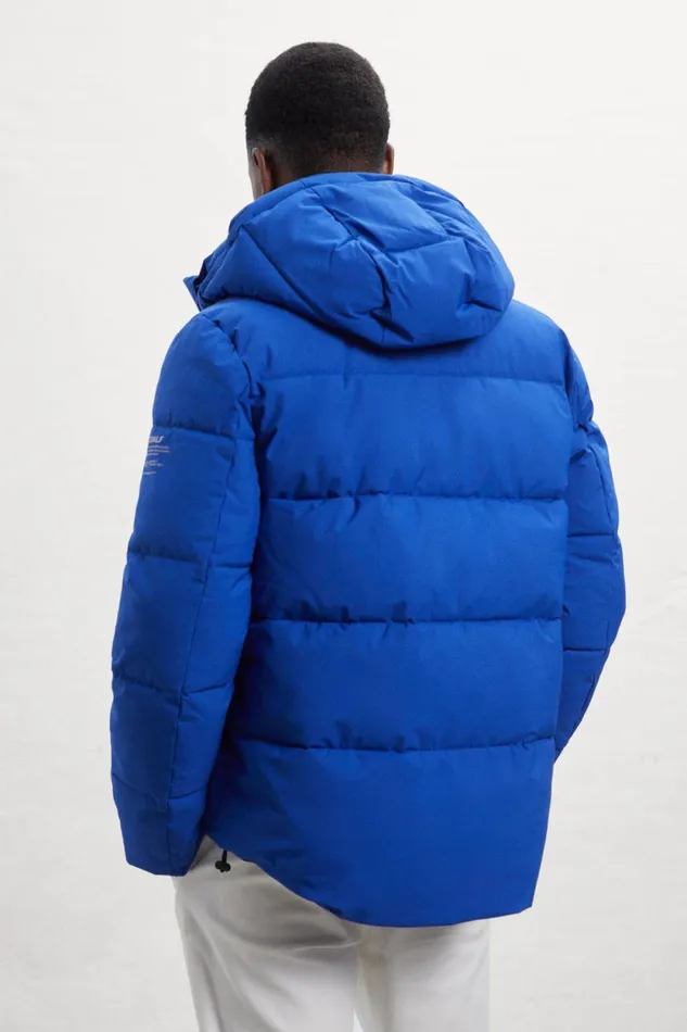 Men Blue Bazon Jacket Ecoalf Coats And Jackets