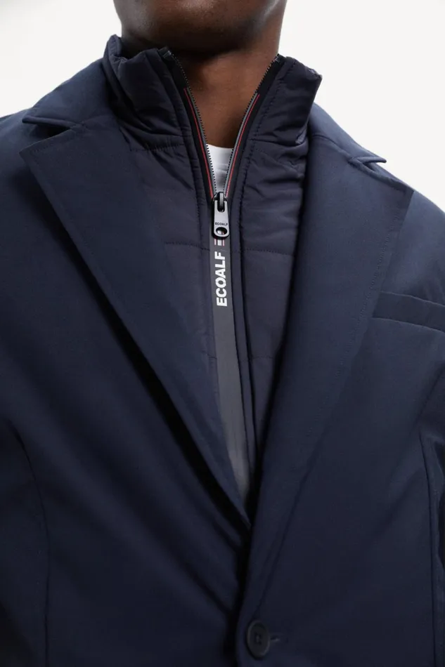 Men Blue Bona Blazer Ecoalf Coats And Jackets