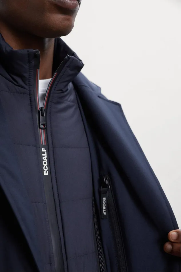 Men Blue Bona Blazer Ecoalf Coats And Jackets