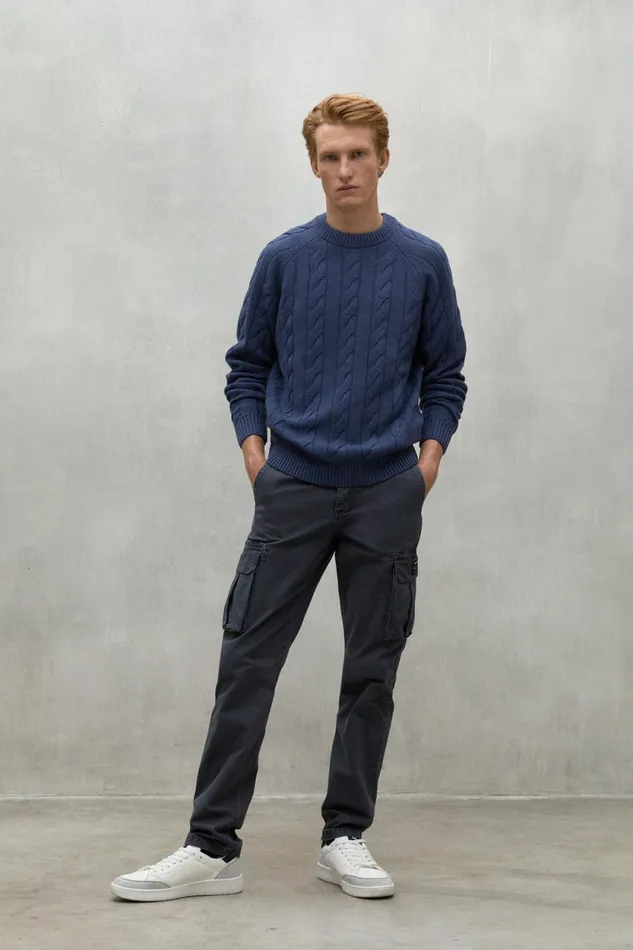 Men Blue Tilo Sweater Ecoalf Knitwear