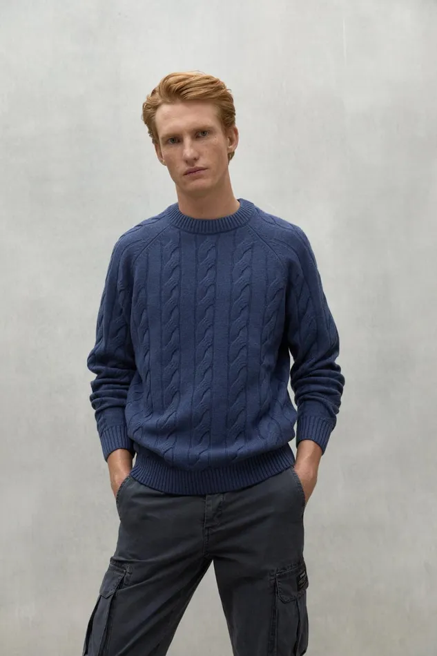 Men Blue Tilo Sweater Ecoalf Knitwear