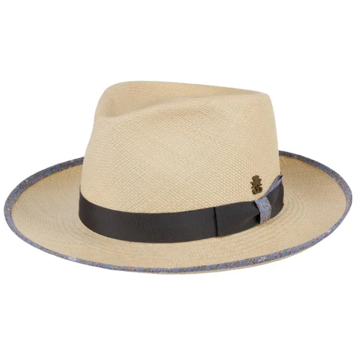 Men Bogart Hats Mayser Arian Flower Panamahut Zechbauer Naturblau