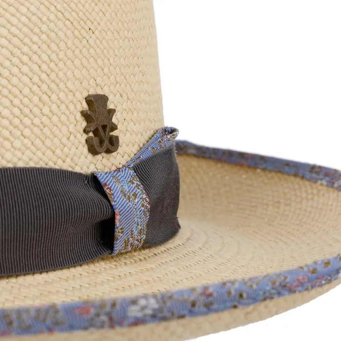 Men Bogart Hats Mayser Arian Flower Panamahut Zechbauer Naturblau
