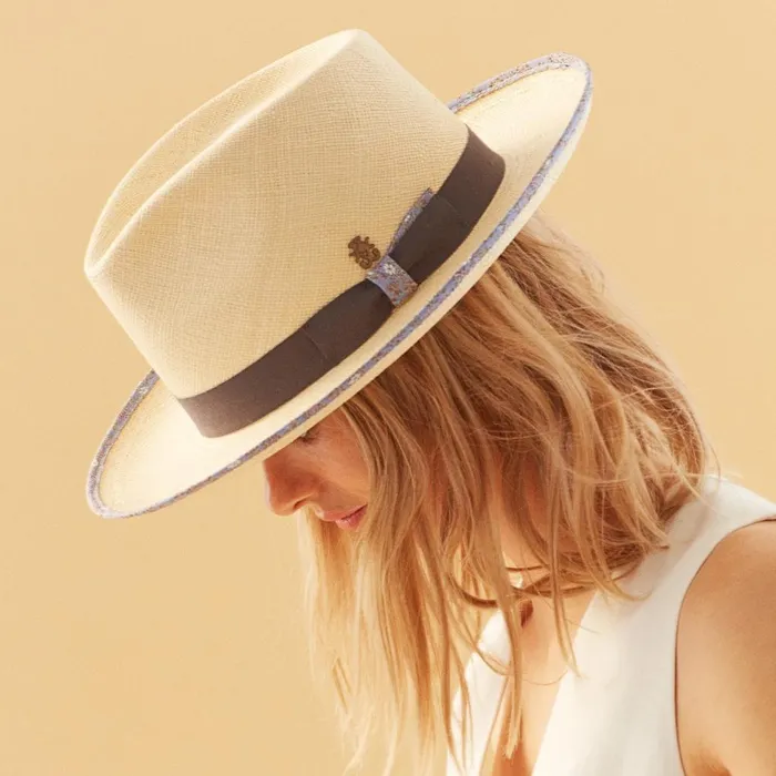 Men Bogart Hats Mayser Arian Flower Panamahut Zechbauer Naturblau