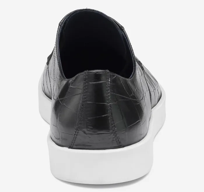 Men Bolivar Plain Toe Black Croc Embossed Calfskin JohnstonandMurphy LaceUps Men Bolivar Plain Toe Black Croc Embossed Calfskin JohnstonandMurphy LaceUps