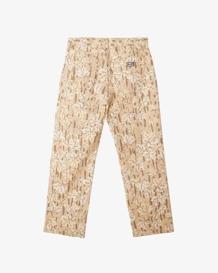 Men BOTTOMS OBEY Clothing HARDWORK PRINTED DENIM Peyote Multi