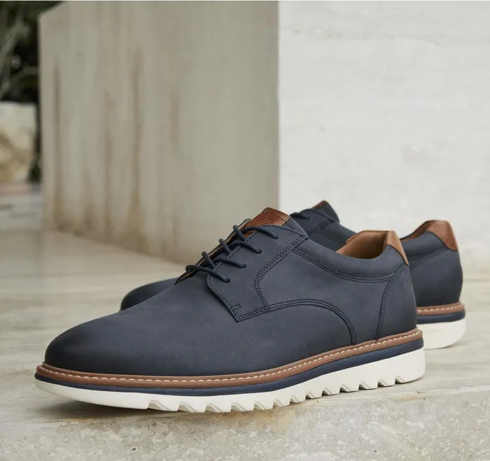 Men Braydon Plain Toe Navy Oiled Nubuck JohnstonandMurphy LaceUps Men Braydon Plain Toe Navy Oiled Nubuck JohnstonandMurphy LaceUps