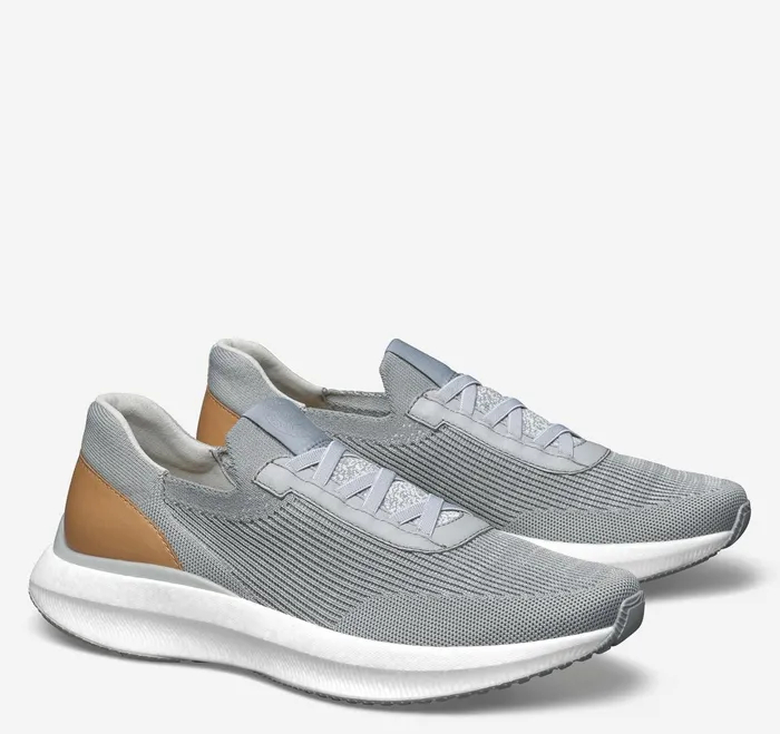 Men Briley Knit Jogger Gray Knit JohnstonandMurphy SlipOns and Loafers