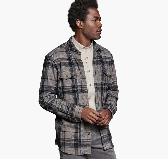 Men Brushed ButtonFront Knit Oatmeal Large Plaid JohnstonandMurphy Shirts Men Brushed ButtonFront Knit Oatmeal Large Plaid JohnstonandMurphy Shirts