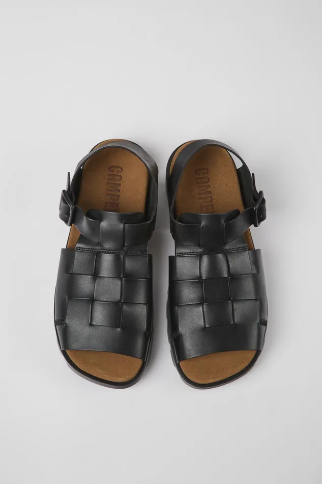 Men Brutus Sandal Black Leather Sandals Camper Sandals Men Brutus Sandal Black Leather Sandals Camper Sandals