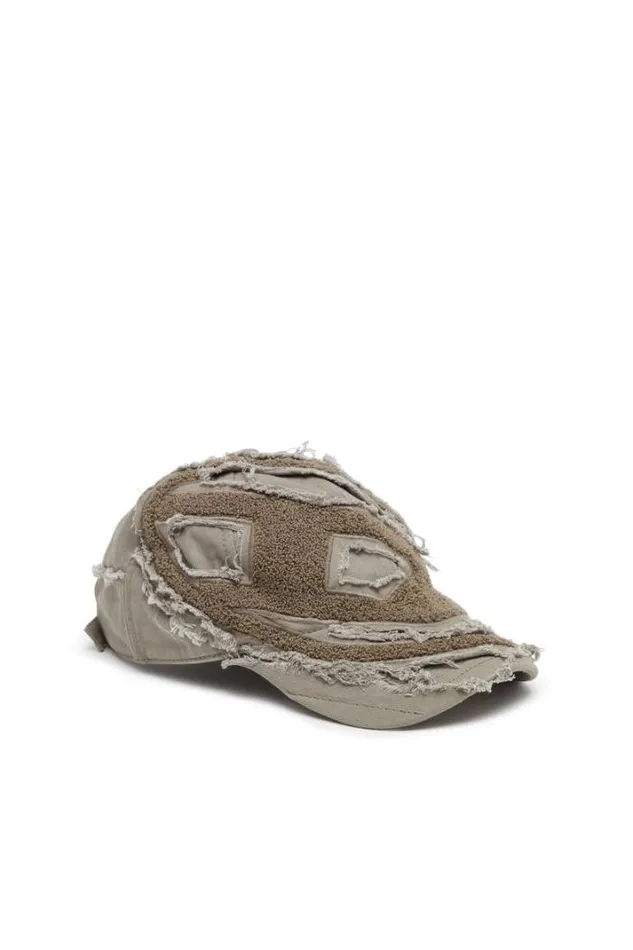 Men CObi Browngrey Diesel Caps Gloves And Scarves