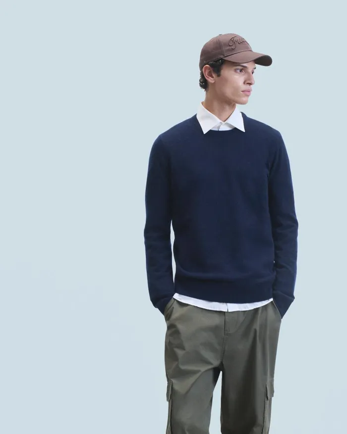 Men Cashmere Sweaters From Future Basic Crewneck Sweater Black