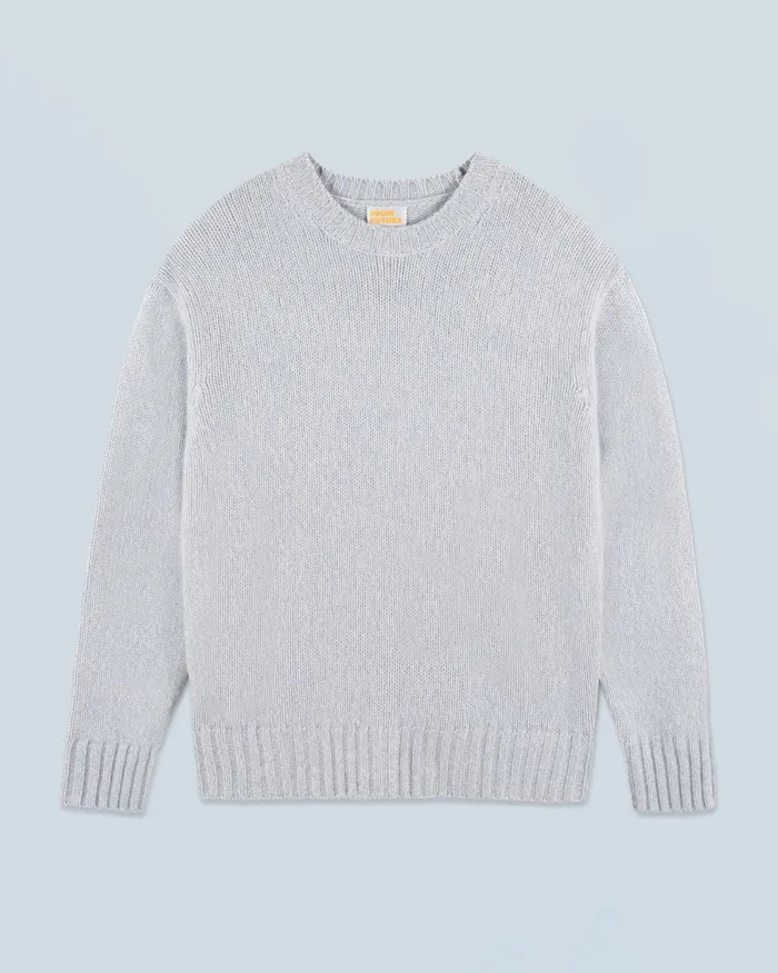 Men Cashmere Sweaters From Future Crewneck Sweater Gray Stone
