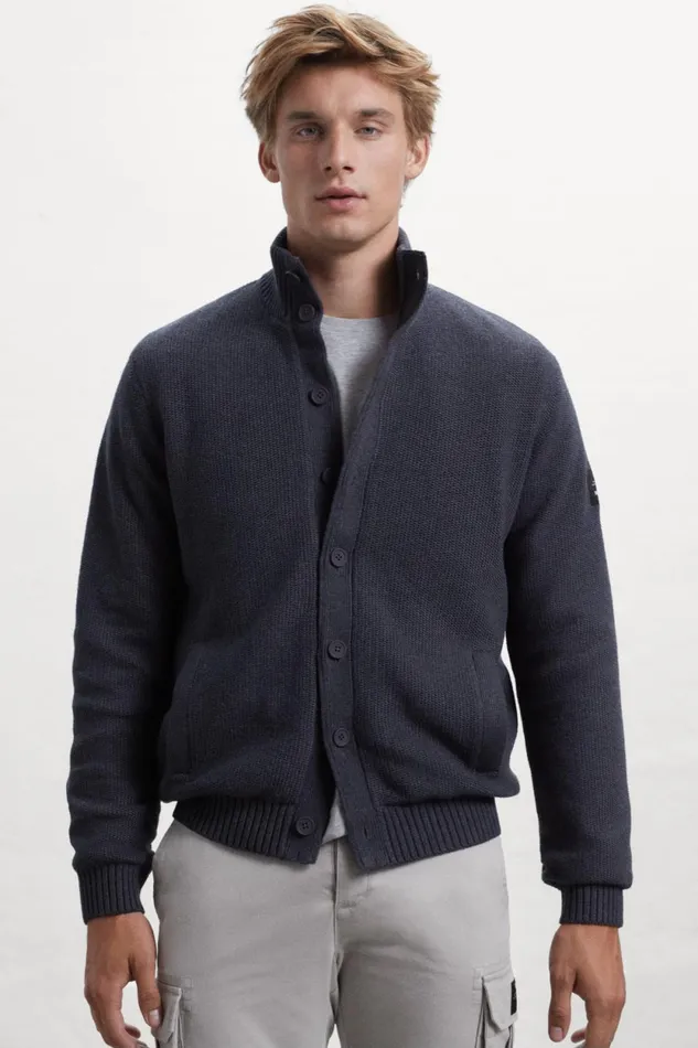 Men Caviar Troca Knitted Jumper Ecoalf Knitwear