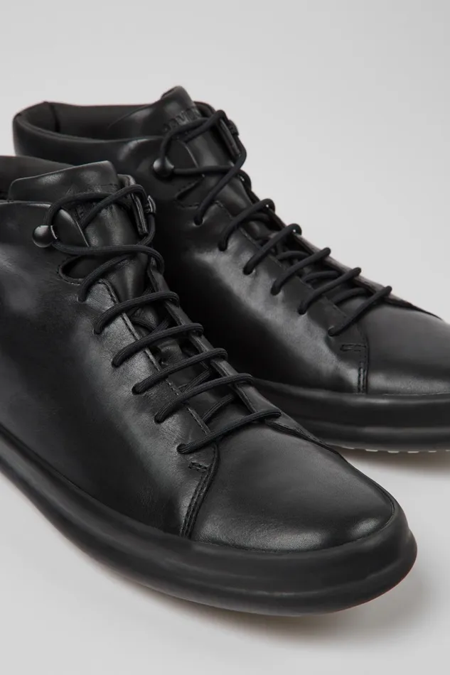 Men Chasis Black Ankle Boot Camper Ankle Boots