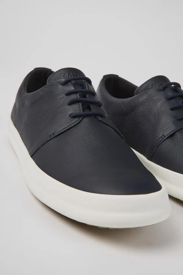 Men Chasis Blue Leather Shoes Camper Casual Shoes
