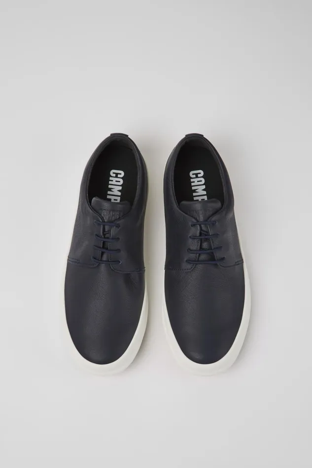 Men Chasis Blue Leather Shoes Camper Casual Shoes Men Chasis Blue Leather Shoes Camper Casual Shoes