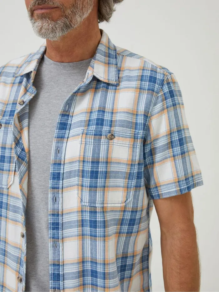 Men Coats and Jackets Fat Face Blue Westly Check Shirt