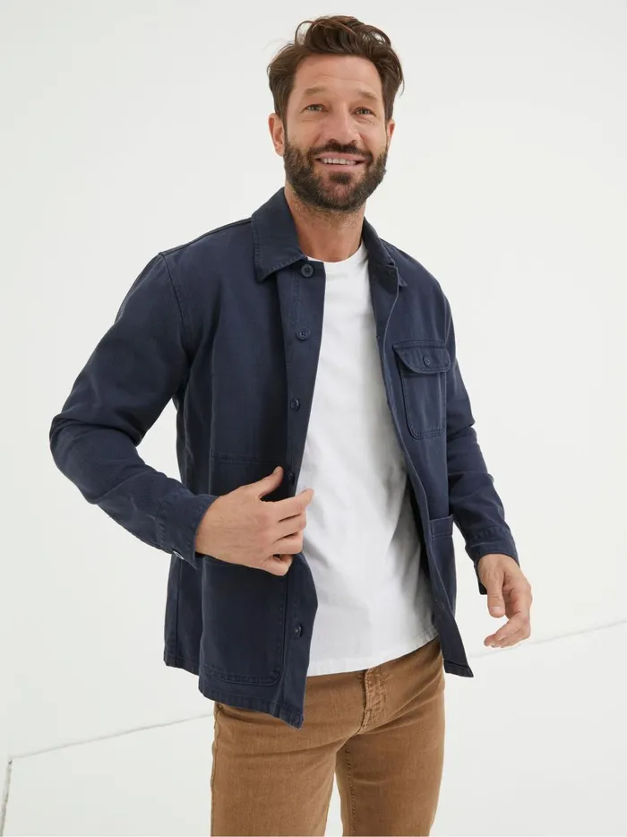 Men Coats and Jackets Fat Face Blue Worker Jacket