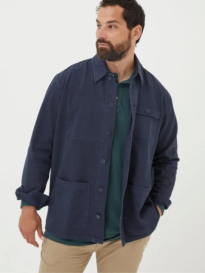 Men Coats and Jackets Fat Face Blue Worker Jacket