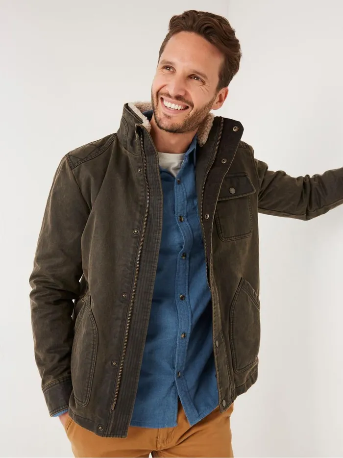 Men Coats and Jackets Fat Face Brown Jacket