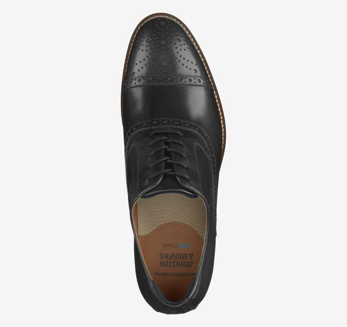 Men Conard 20 Cap Toe Black Full Grain JohnstonandMurphy Dress Shoes Men Conard 20 Cap Toe Black Full Grain JohnstonandMurphy Dress Shoes