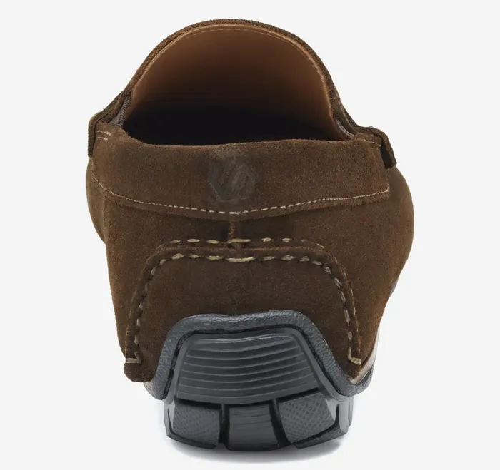 Men Cort 20 Penny Dark Brown Waxed English Suede JohnstonandMurphy SlipOns and Loafers Men Cort 20 Penny Dark Brown Waxed English Suede JohnstonandMurphy SlipOns and Loafers