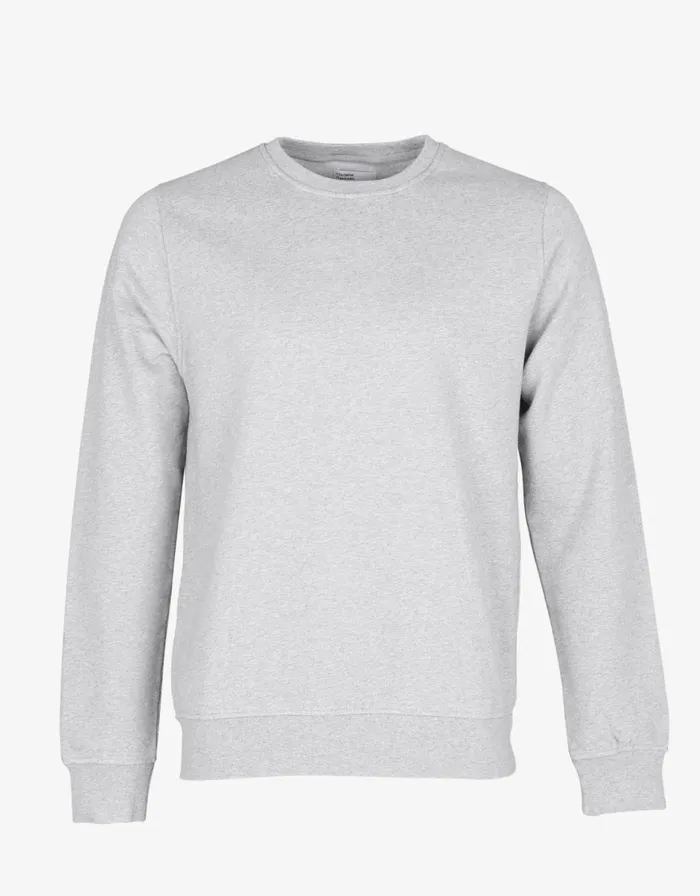 Men Crewneck Sweatshirts Colorful Standard Classic Organic Crew Snow Melange