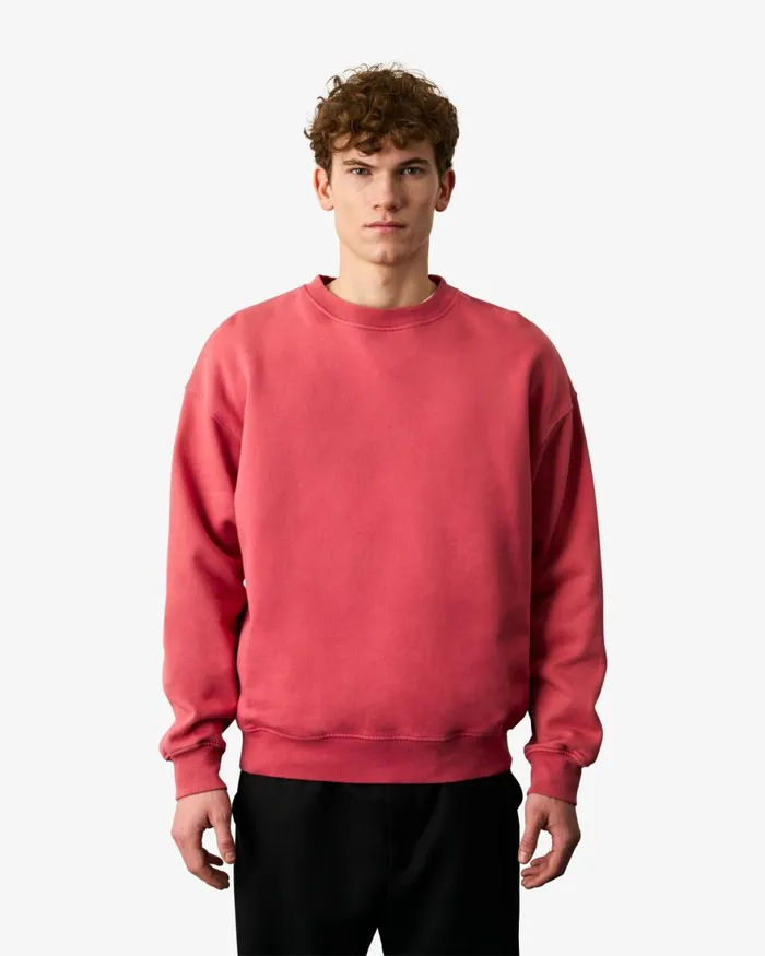 Men Crewneck Sweatshirts Colorful Standard Organic Oversized Crew Faded Grey