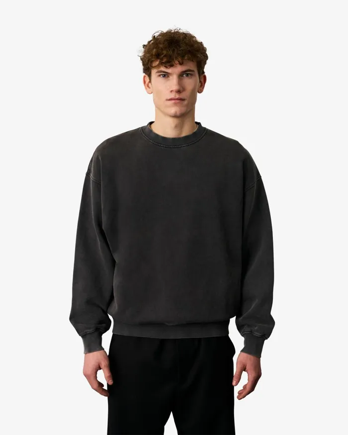 Men Crewneck Sweatshirts Colorful Standard Organic Oversized Crew Sahara Camel