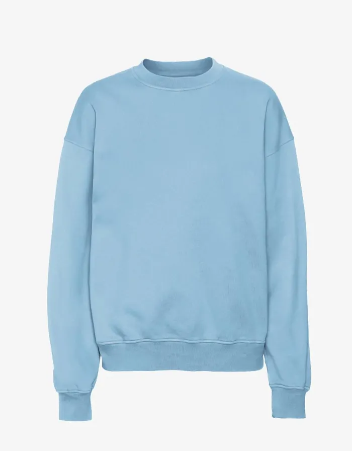 Men Crewneck Sweatshirts Colorful Standard Organic Oversized Crew Seaside Blue Men Crewneck Sweatshirts Colorful Standard Organic Oversized Crew Seaside Blue