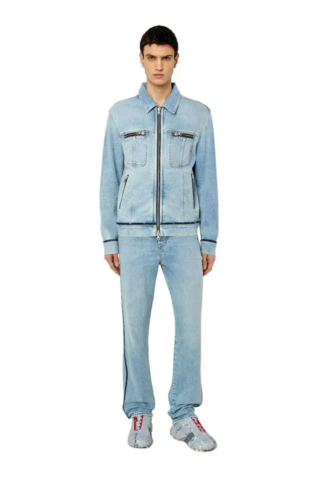 Men DBarcyRe Light Blue Diesel Outerwear And Jackets