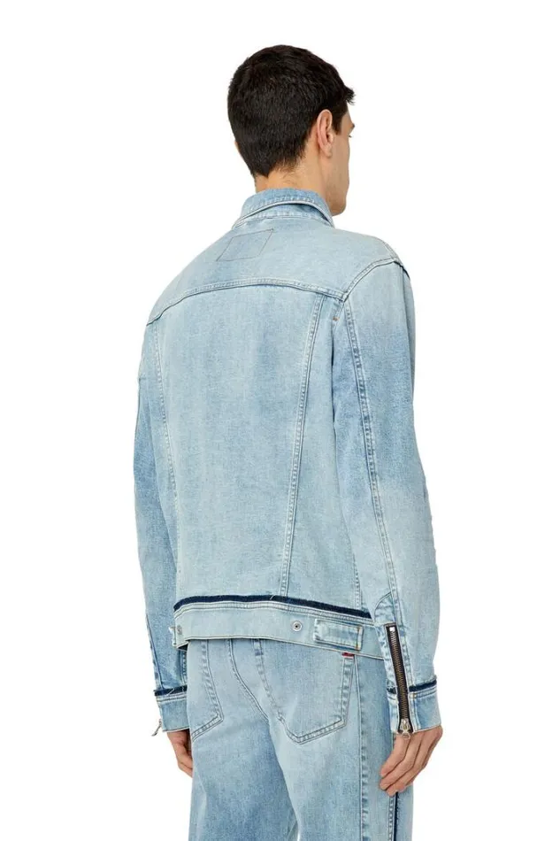 Men DBarcyRe Light Blue Diesel Outerwear And Jackets Men DBarcyRe Light Blue Diesel Outerwear And Jackets