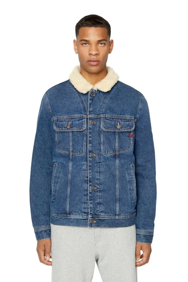 Men DBarcyT Medium Blue Diesel Outerwear And Jackets Men DBarcyT Medium Blue Diesel Outerwear And Jackets